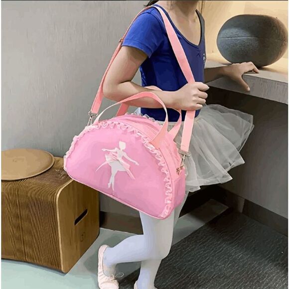 Girls Pink Dance Ballet Bag - Picture 4 of 9